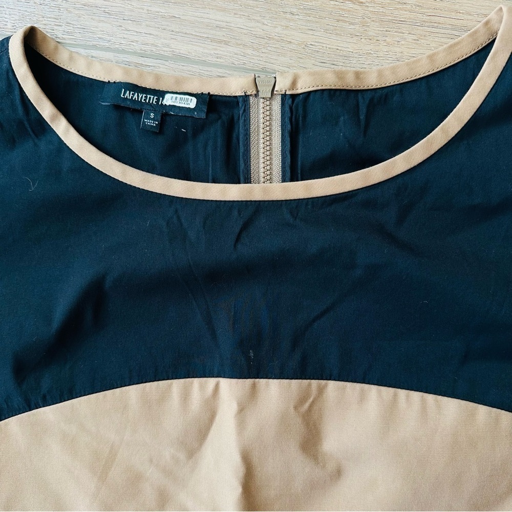 Lafayette 148 Farrah Color Block Shift Dress Size SMALL with pockets - Picture 5 of 7